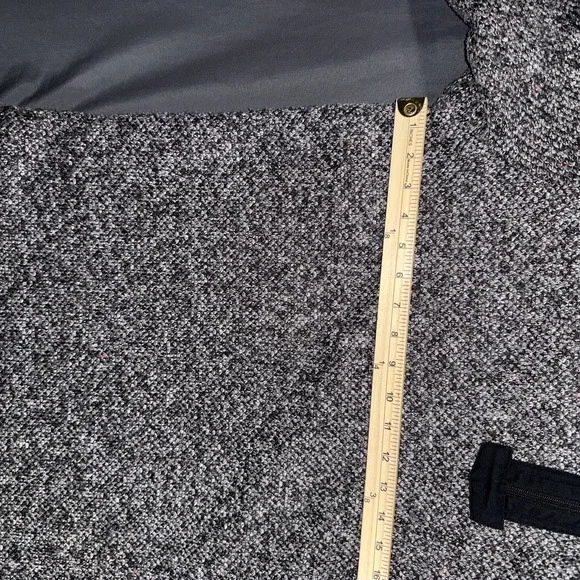 Orvis Sweater Mens 2XL Gray Sherpa Lined Fleece Quarter Zip Pullover Casual Warm - Picture 7 of 9